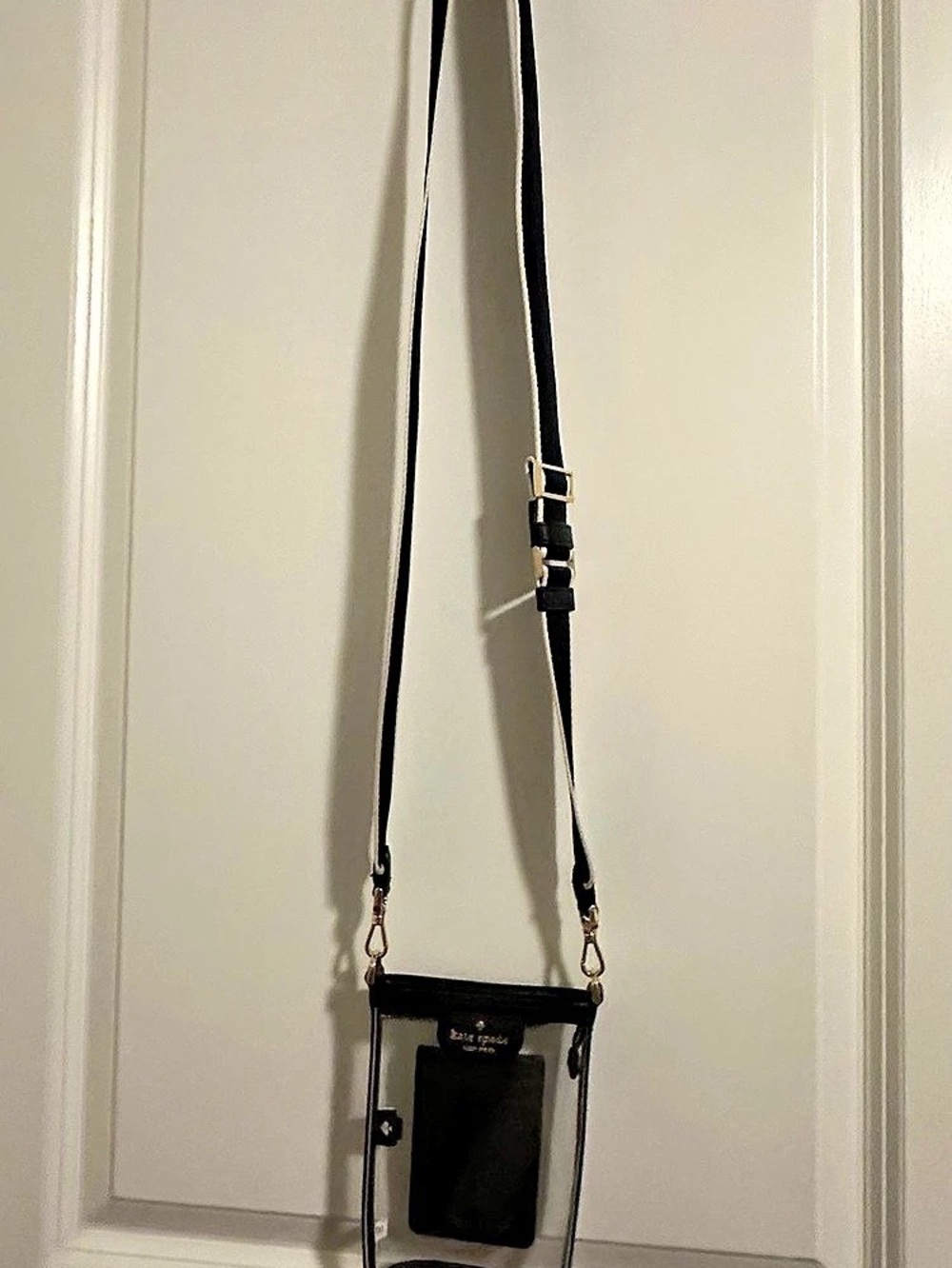 Kate Spade Clare Clear Phone Crossbody Black Bag